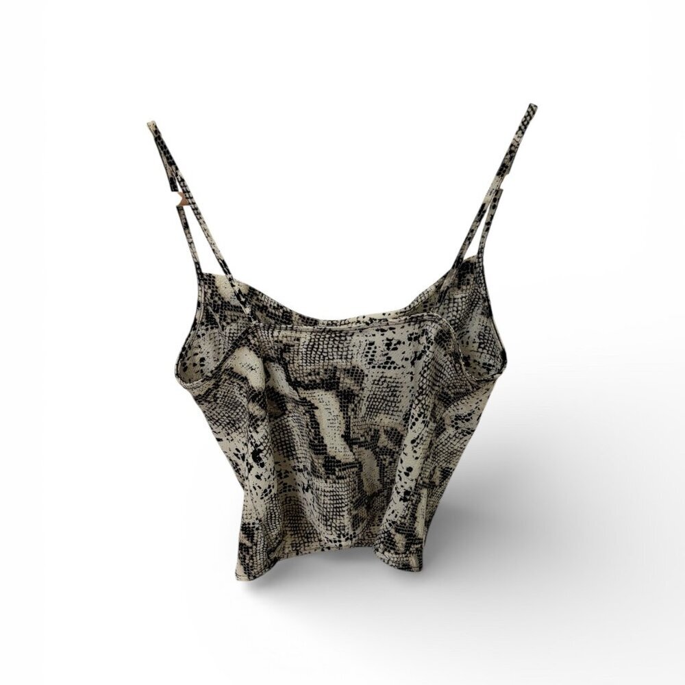 Kendall & Kylie Snakeskin Print Cami Cowl Neck Adjustable Straps Women's XS - Picture 3 of 5